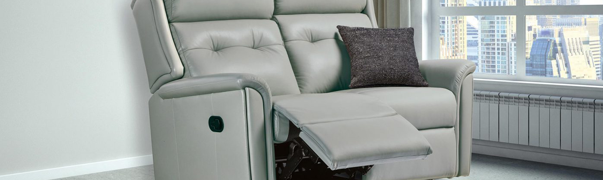 Leather 2 Seater Power Recliner Sofas