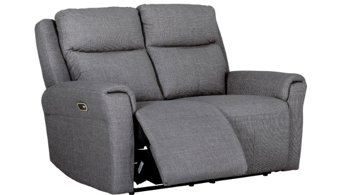 2 Seater Power Recliner Sofa in Charcoal Fabric