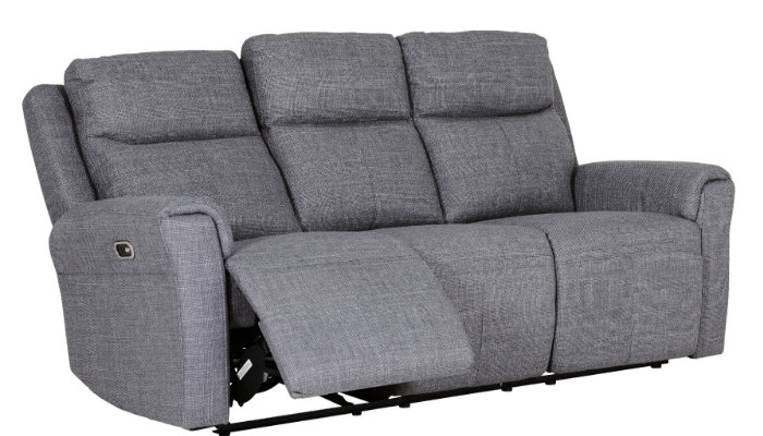 3 Seater Power Recliner Sofa in Charcoal Fabric