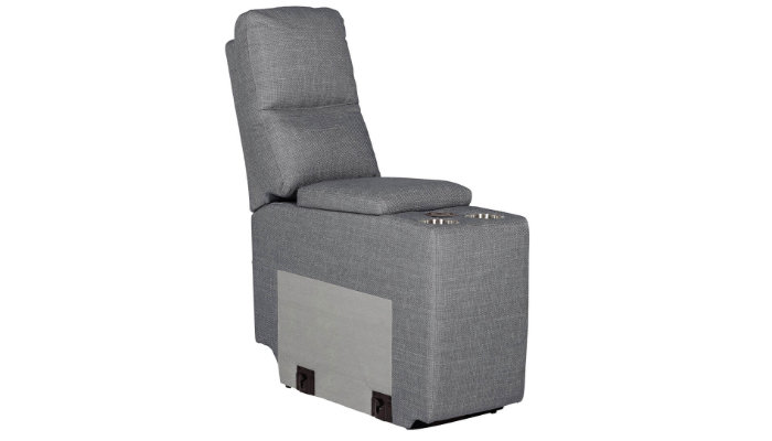 Console Sectional USB Charger Charcoal Fabric
