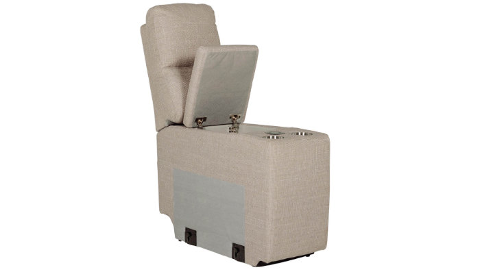 Console Sectional USB Charger Mushroom Fabric