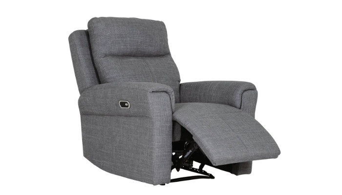 Power Recliner Chair in Charcoal Fabric